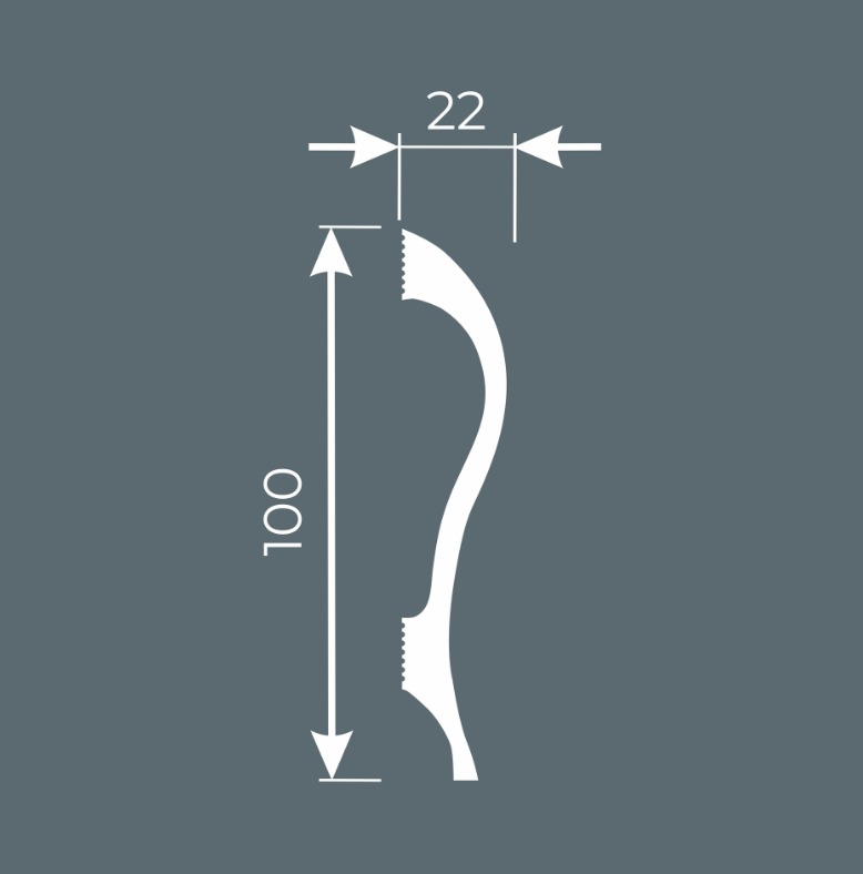 Напольный плинтус Cosca PX 038, 100х22